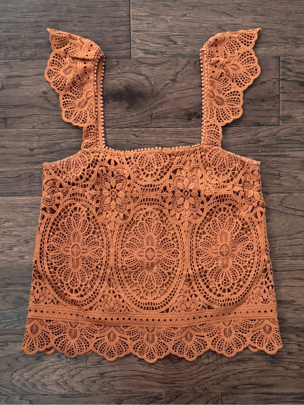 EUC Sezane Edith Top Rust Orange Size 36